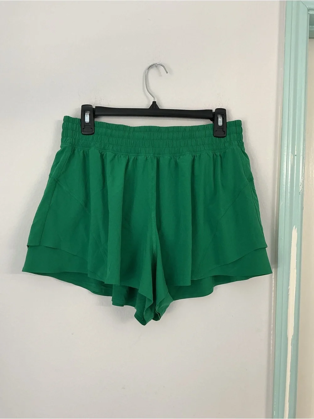 lululemon athletica Emerald Green Layered Running Shorts